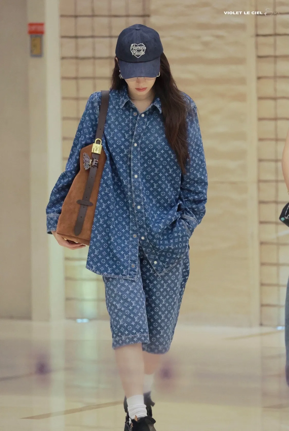 Louis Vuitton/Louis Vuitton 25Fw all-over printed old flower denim shirt jacket